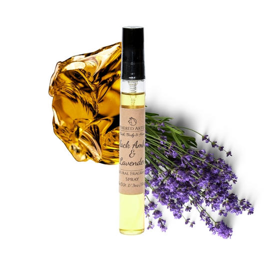 Black Amber & Lavender | Natural Fragrance with Essential Oils | Oil Perfume Spray