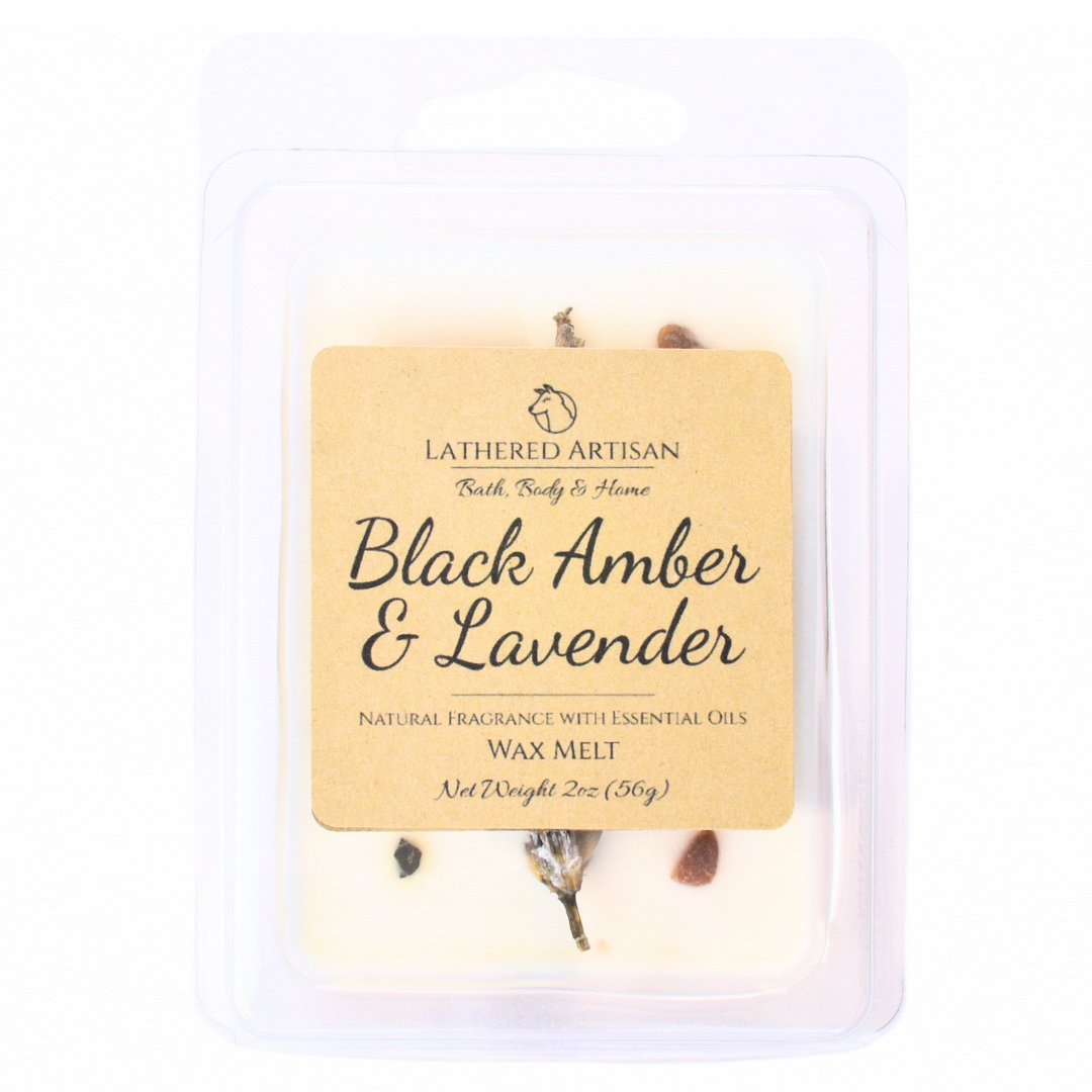 Ceras derretidas con aroma natural de ámbar negro y lavanda