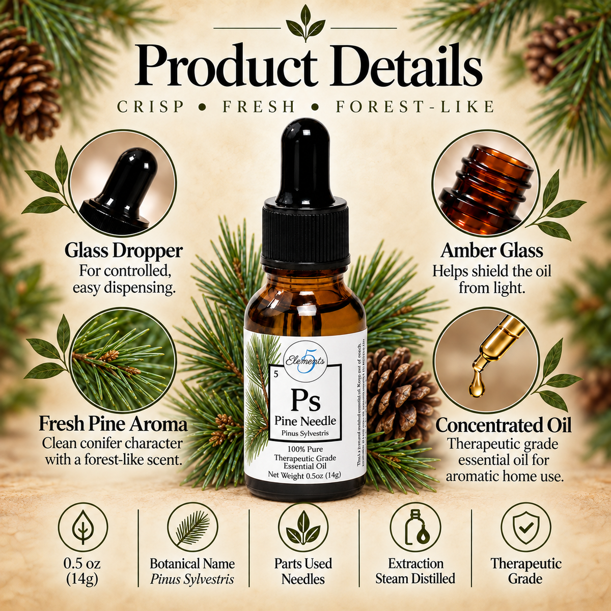 Aiguille de pin | Huile essentielle | Pinus Sylvestris