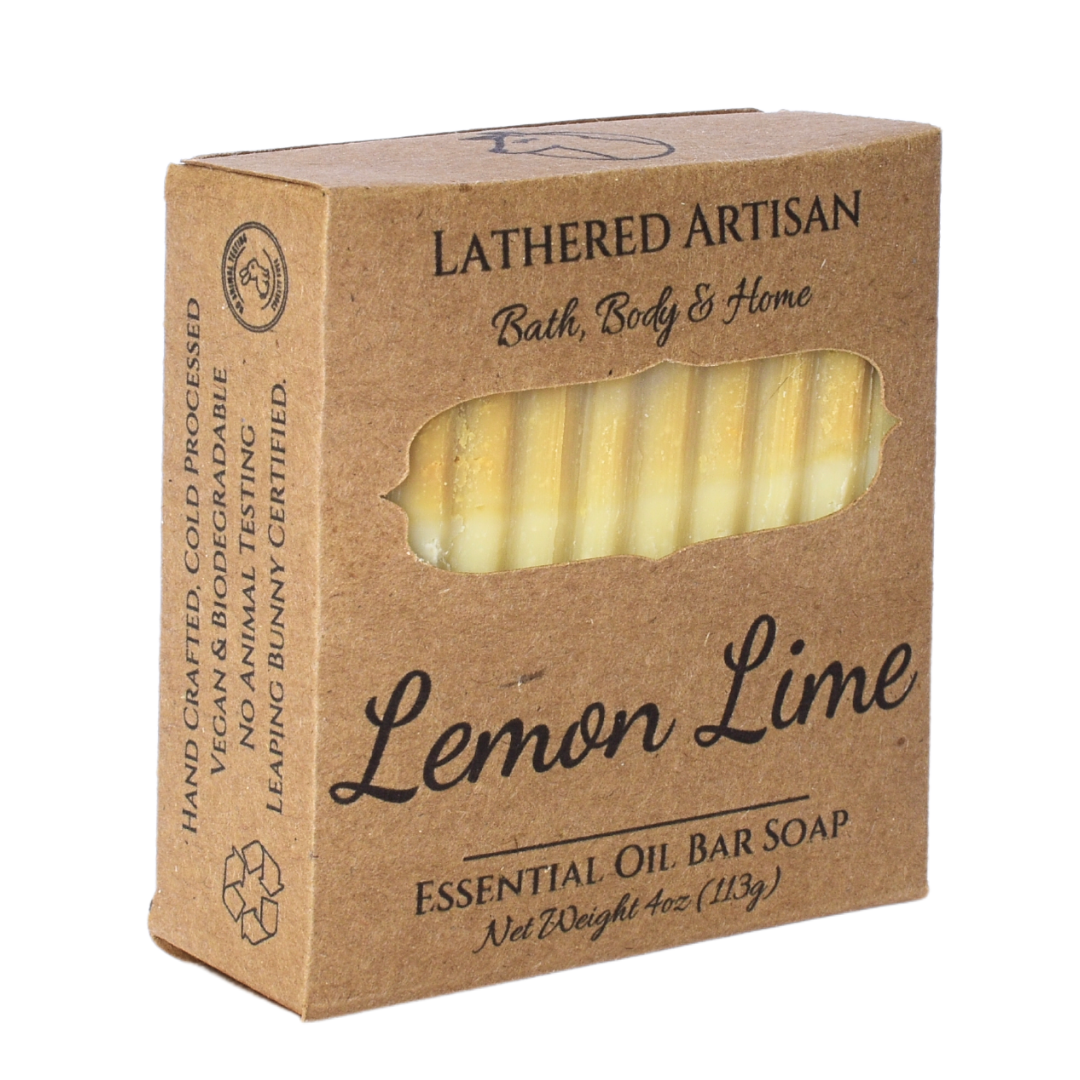 Barre de savon aux huiles essentielles citron vert