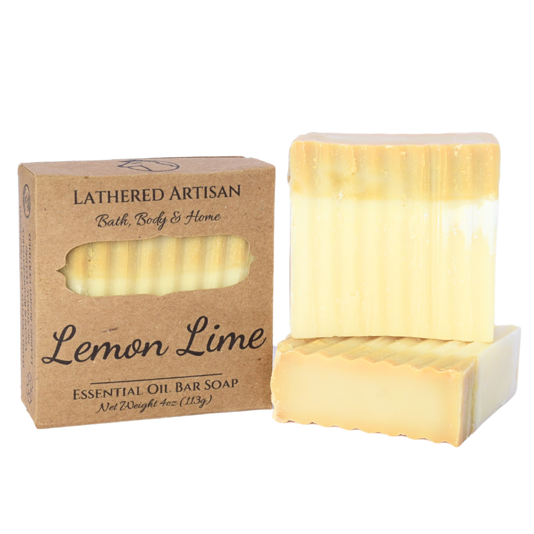 Barre de savon aux huiles essentielles citron vert