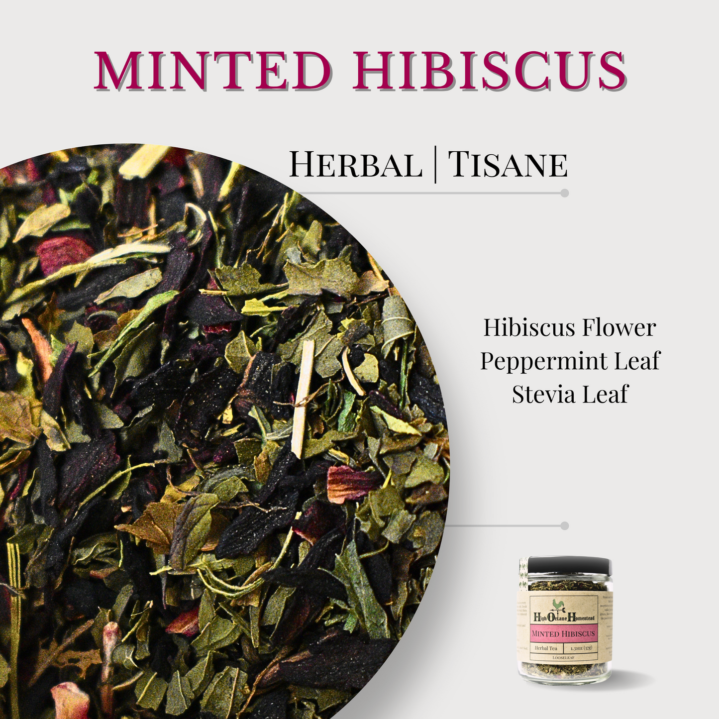 Minted Hibiscus | Herbal | Loose-leaf Tea