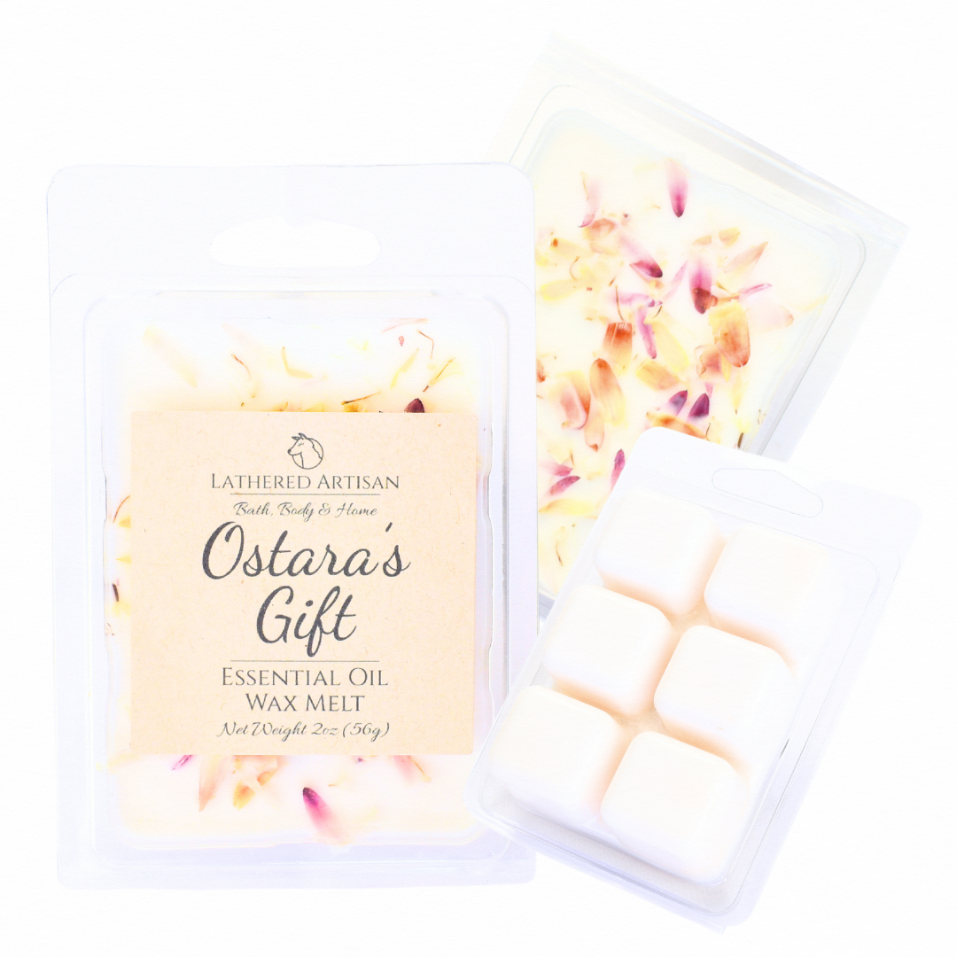 Ceras derretidas con aceites esenciales de regalo de Ostara