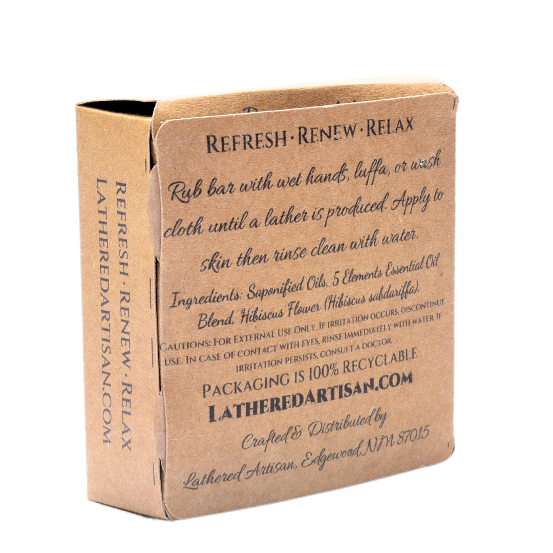 Barre de savon aux huiles essentielles au romarin et à la lavande