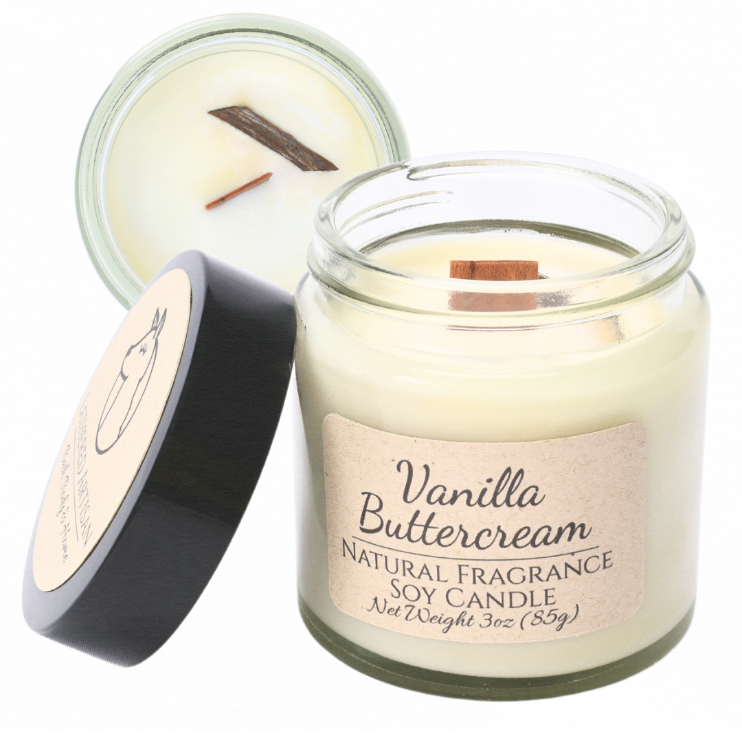 Bougie parfumée naturellement à la vanille 100 % soja