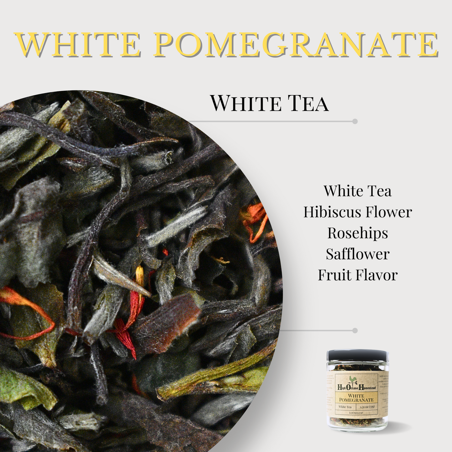 White Pomegranate | White | Loose-leaf Tea