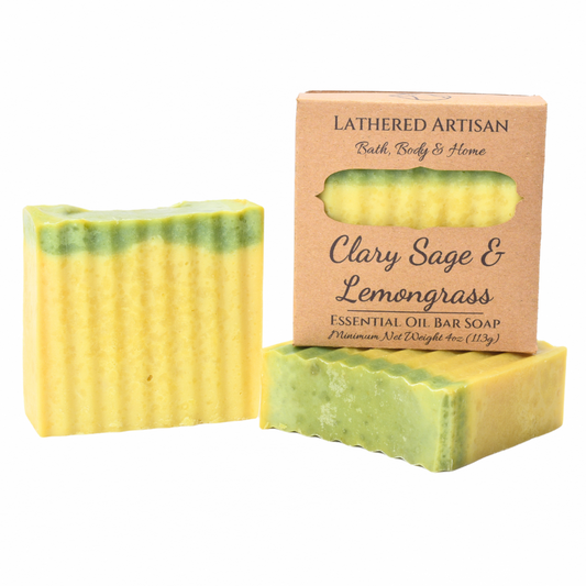 Clary Sage & Lemongrass | Essential Oil | Castile Bar Soap