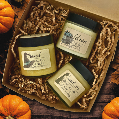 Trío de otoño | Velas con aceites esenciales | Juego de 3