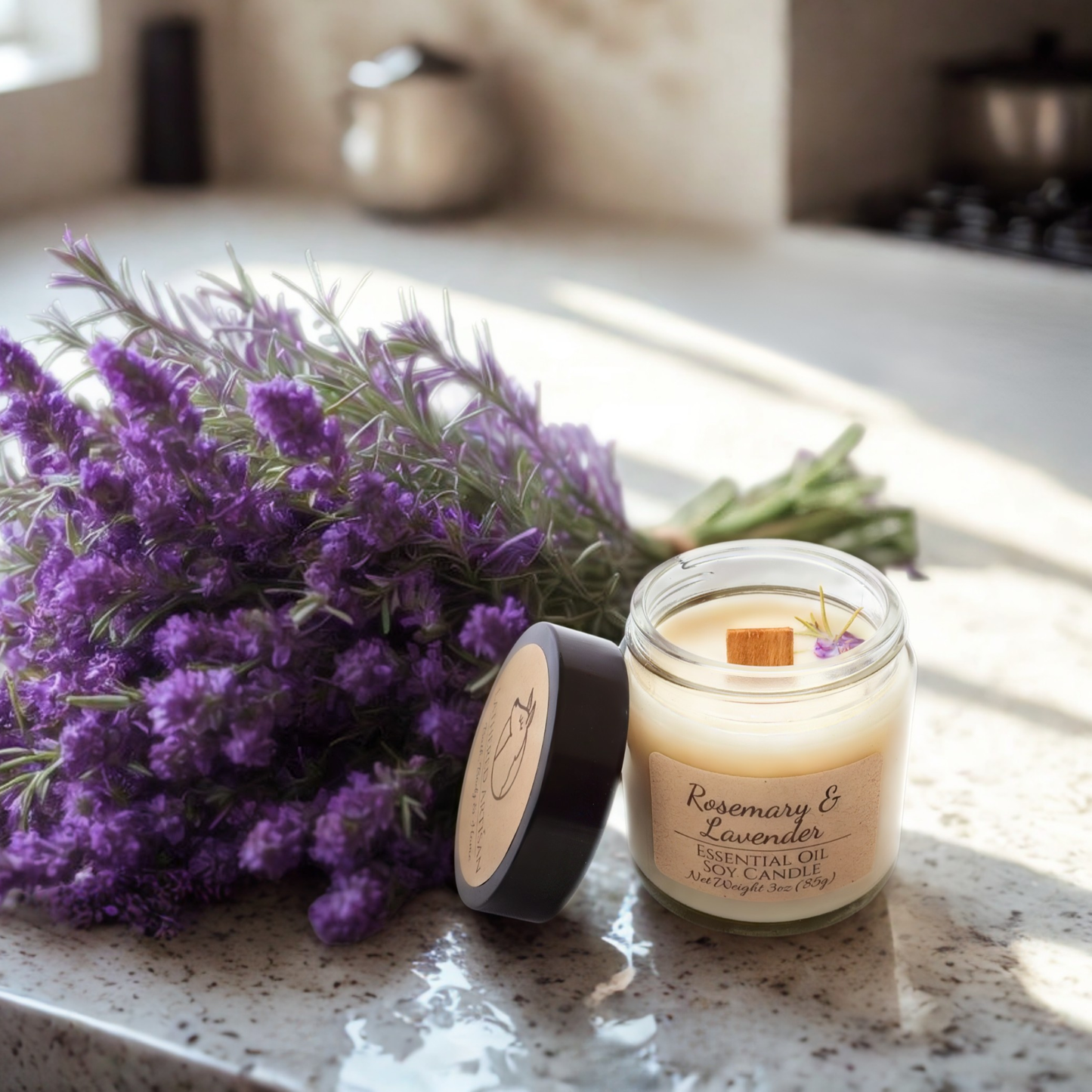 Rosemary & Lavender | Essential Oil | Candle