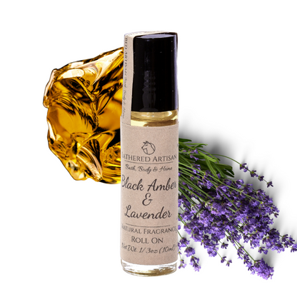 Ambre noir et lavande | Parfum unisexe à l'huile de parfum naturelle