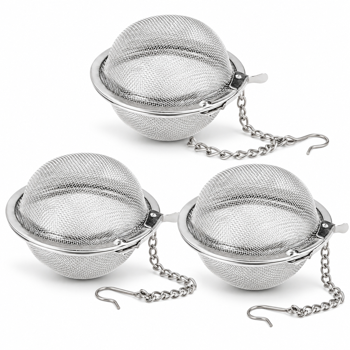 2" Infusion Balls, Set of 3 | Stainless Steel | Tea Strainers
