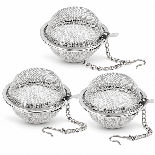 2" Infusion Balls, Set of 3 | Stainless Steel | Tea Strainers