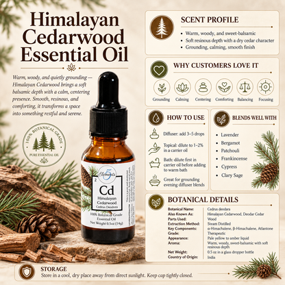 Madera de cedro del Himalaya | Aceite Esencial | Cedrus Deodora