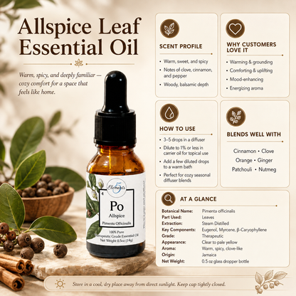Hoja de pimienta de Jamaica | Aceite esencial | Pimenta Officinalis