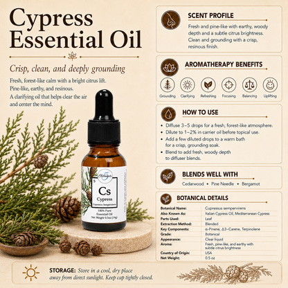 Cypress | Essential Oil | Cupressus sempervirens