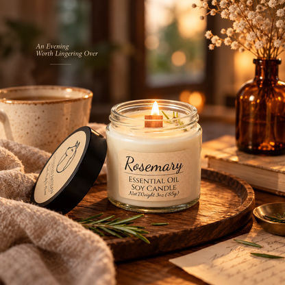 Rosemary | Essential Oil | 3 oz Jar Candle