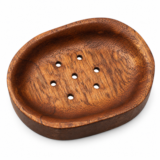 Mahogany Oval | Natural Wooden | Soap Dish