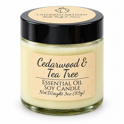 Cedarwood & Tea Tree | Essential Oil | 3 oz Jar Candle