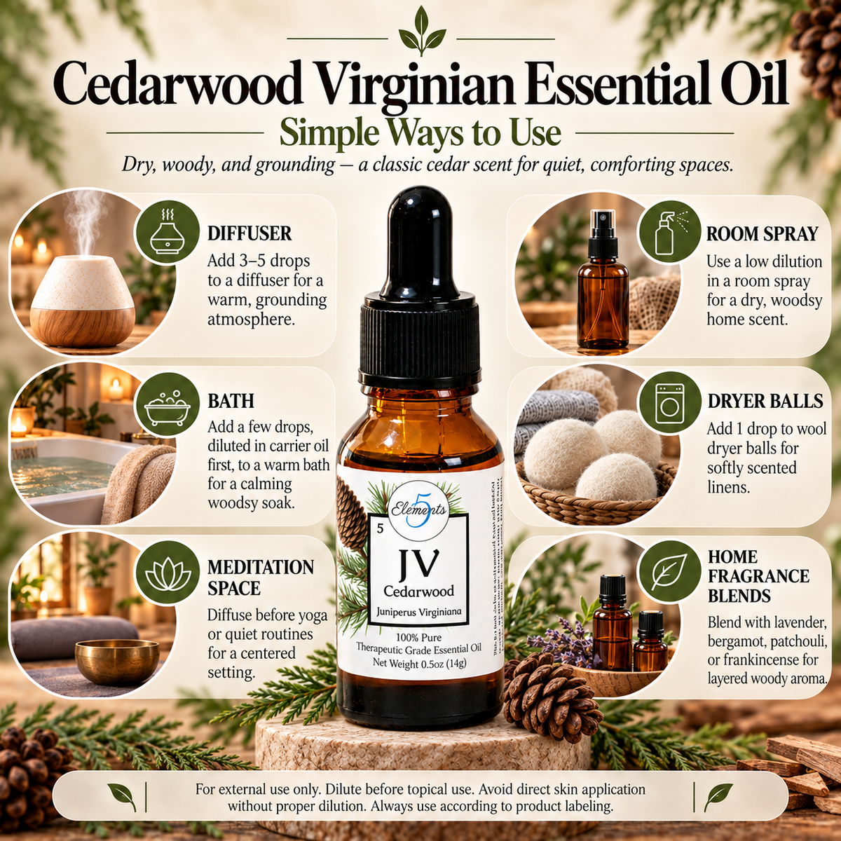 Cedarwood Virginian | Essential Oil | Juniperus Virginiana