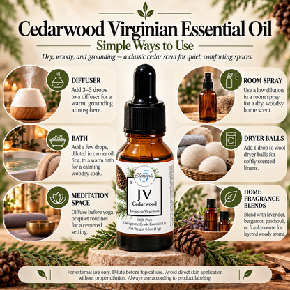 Cedarwood Virginian | Essential Oil | Juniperus Virginiana