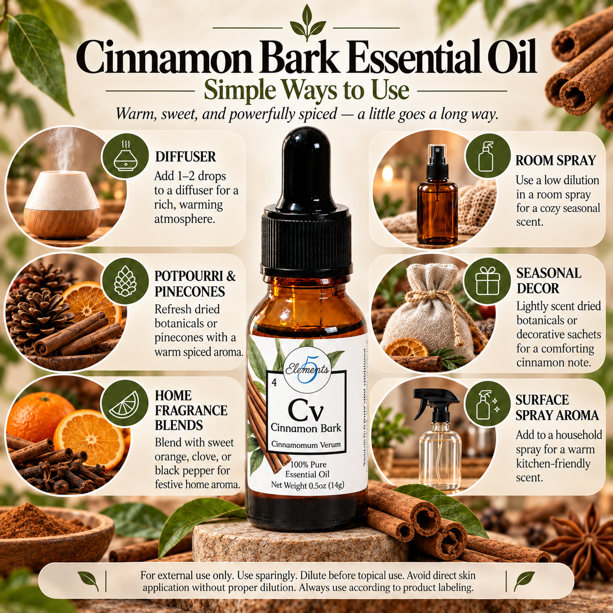 Corteza de canela | Aceite Esencial | Cinnamomum Verum