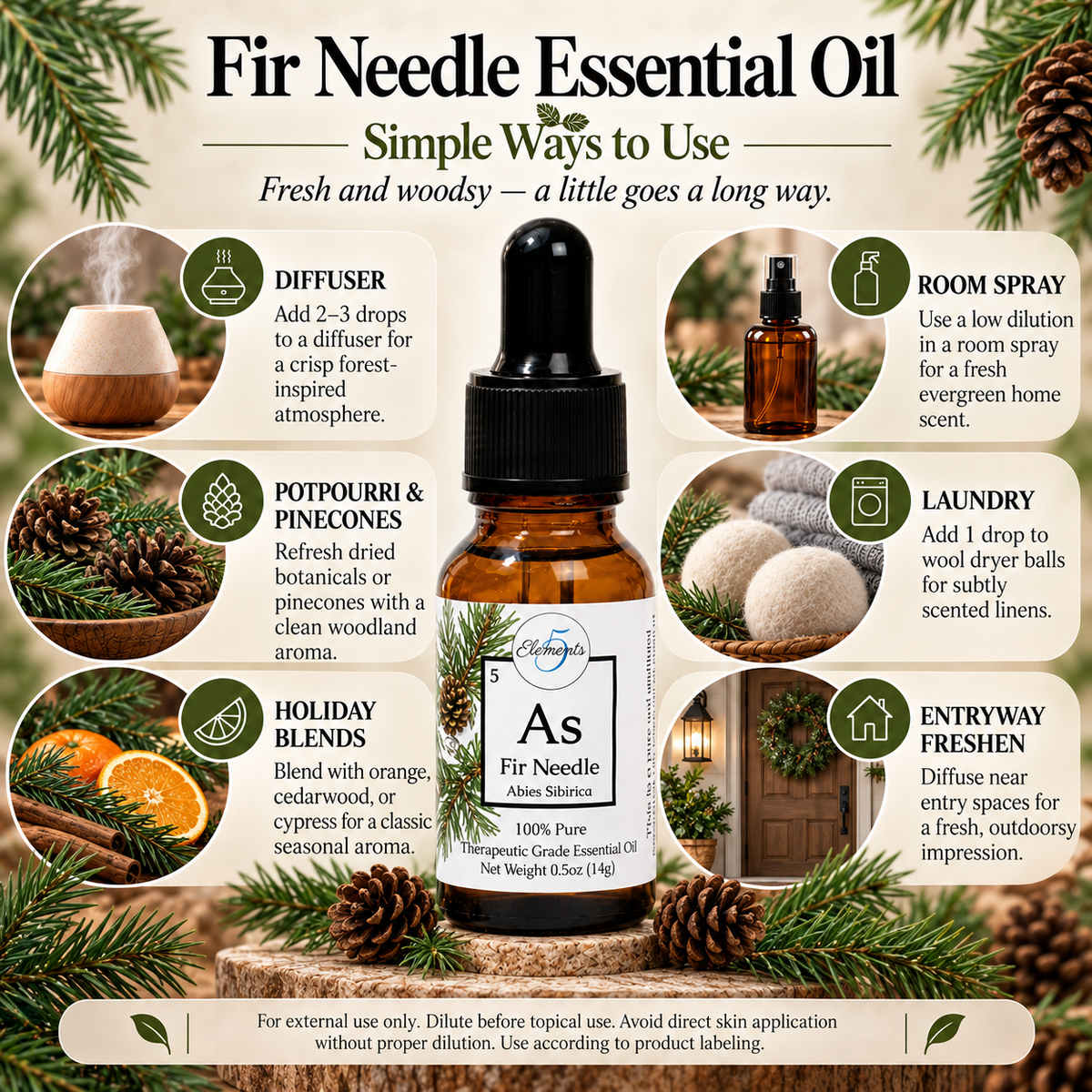 Aiguilles de sapin de Sibérie | Huile essentielle | Abies Sibirica