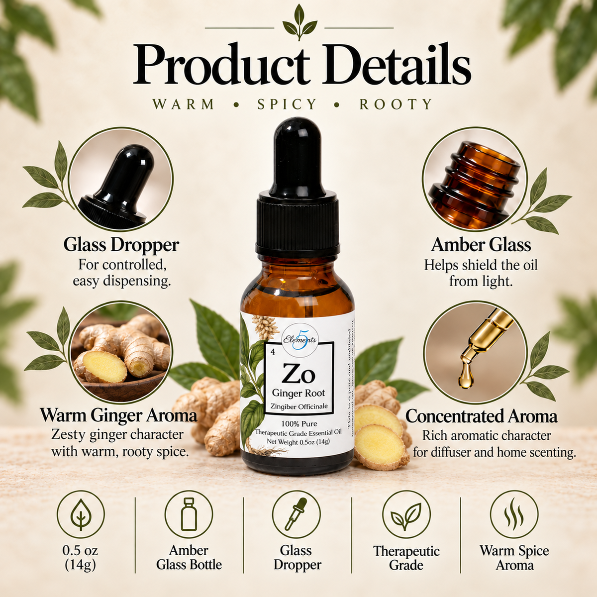 Racine de gingembre | Huile essentielle | Zingiber officinale