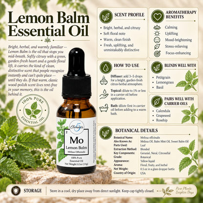 Lemon Balm | Essential Oil | Melissa Officinalis