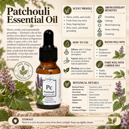 Patchouli | Essential Oil | Pogostemon Cablin