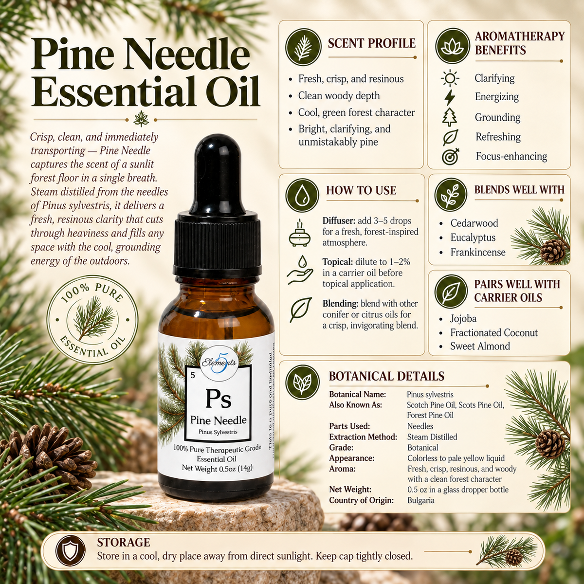 Aiguille de pin | Huile essentielle | Pinus Sylvestris