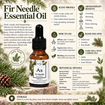Aiguilles de sapin de Sibérie | Huile essentielle | Abies Sibirica