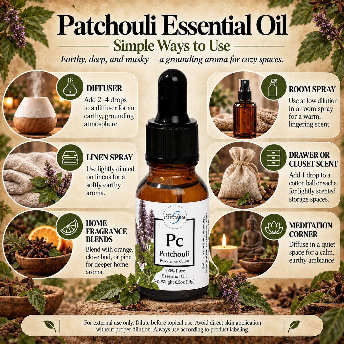 Patchouli | Essential Oil | Pogostemon Cablin