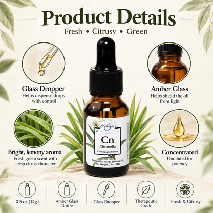 Citronela de Java | Aceite esencial | Cymbopogon Nardus