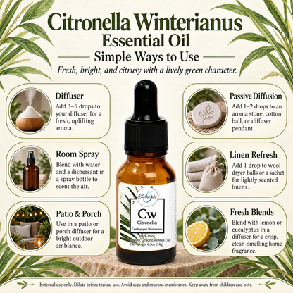 Citronella Winterianus | Essential Oil | Cymbopogon Winterianus