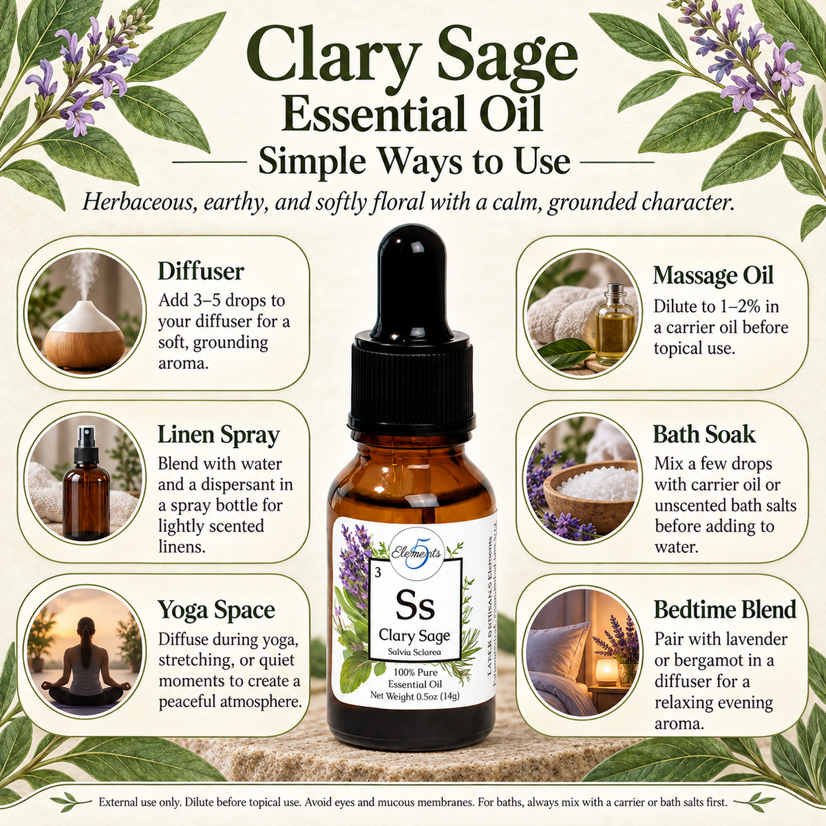 Clary Sage | Essential Oil | Salvia Sclarea