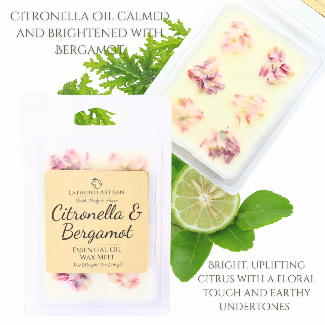 Citronella & Bergamot | Essential Oil | Wax Melts