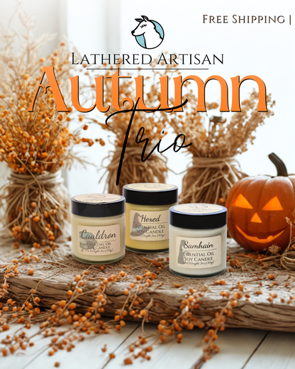 Trío de otoño | Velas con aceites esenciales | Juego de 3