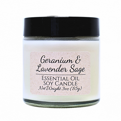 Bougie à l'huile essentielle de soja Ostara's Gift avec mèche en bois