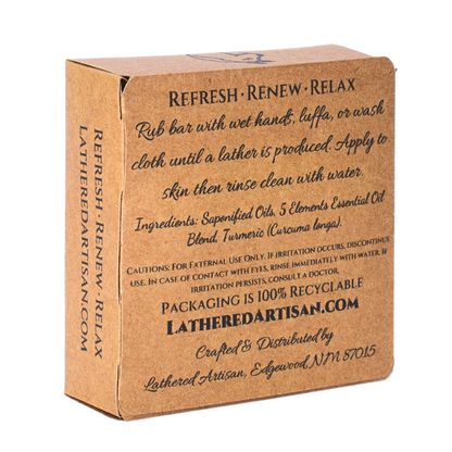 Barre de savon au citron, gingembre et curcuma | Huile essentielle