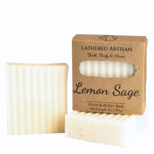Lemon Sage | Shea Butter Castile | Body & Shampoo Bar
