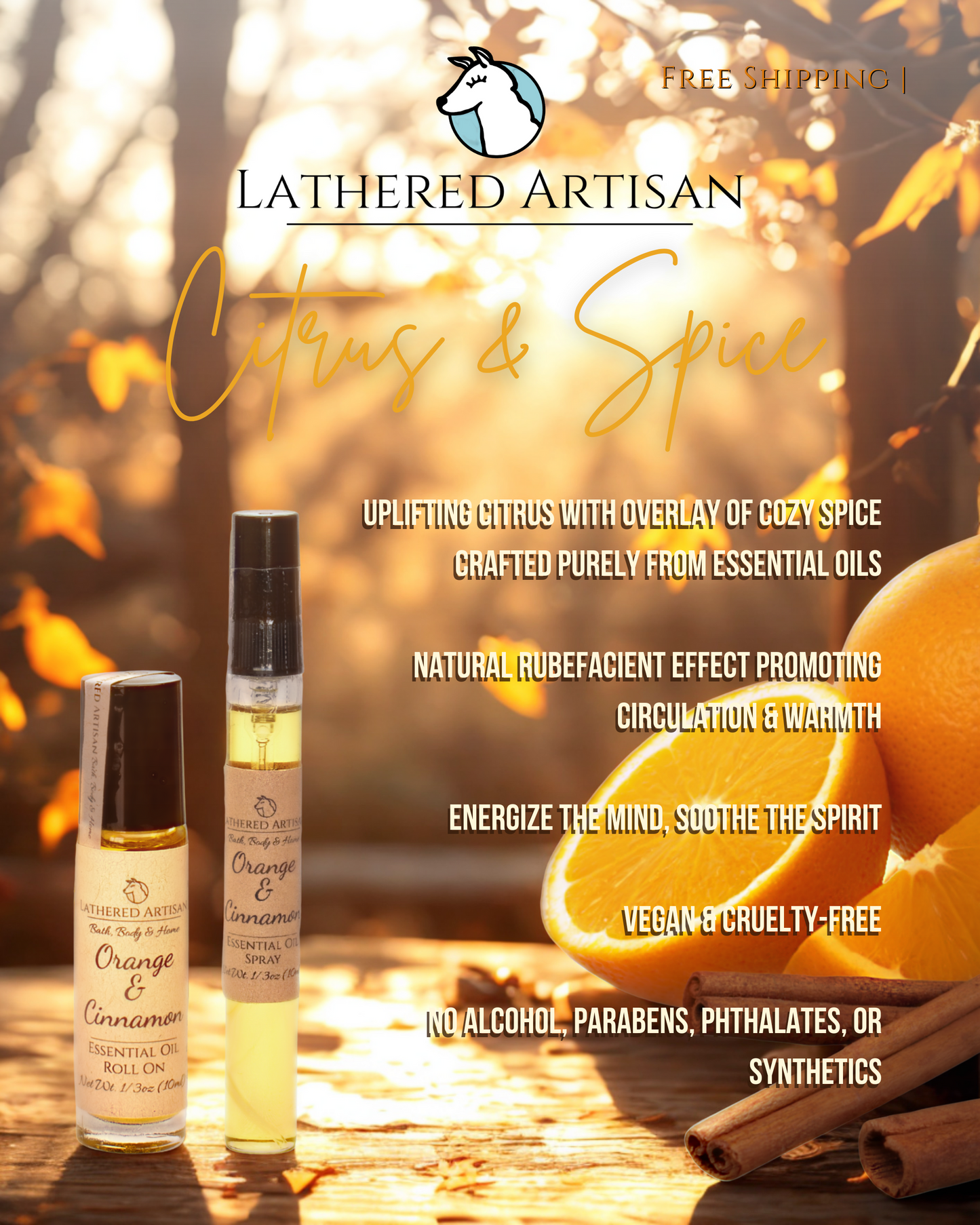 Orange & Cinnamon | Unisex Essential Oil Perfume
