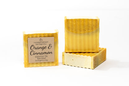 Orange & Cinnamon | Essential Oil Bar Soap  - Outdated Packaging / Aging Inventory