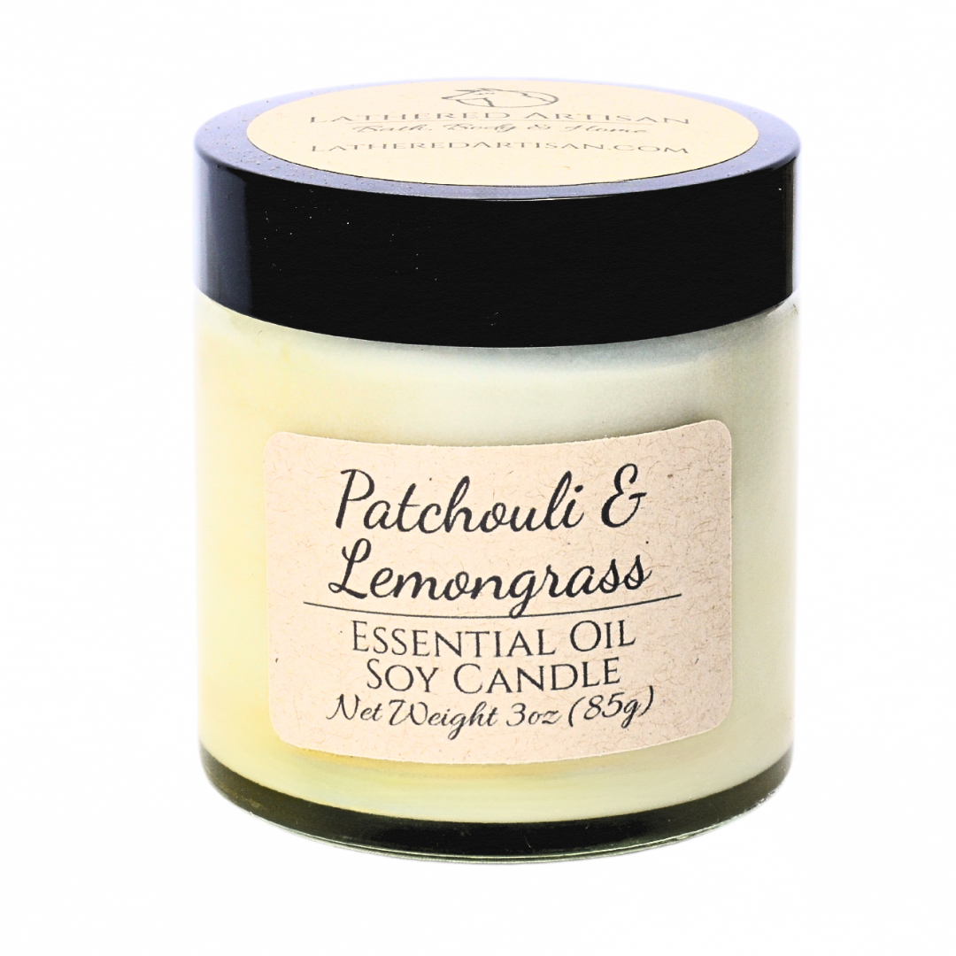 Vela de aceite esencial de pachulí y limoncillo