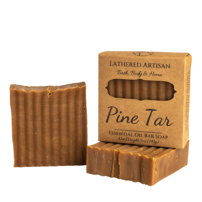 Jabón en barra con aceite esencial de alquitrán de pino