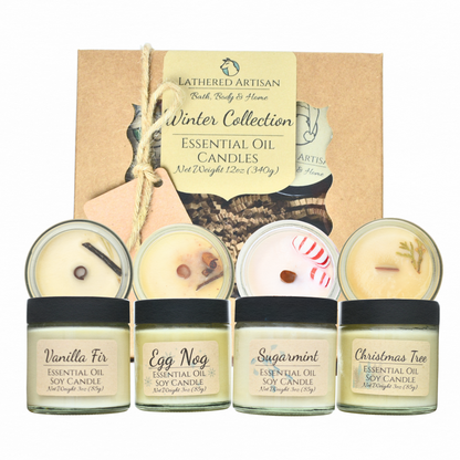 Trío de invierno | Velas de aceites esenciales | Juego de 3